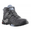 SALOMON Dámske turistické topánky X ULTRA 4 MID GTX W magnet/black/zen blue - čierne Veľkosť EU: 44