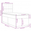 vidaXL Posteľný rám boxspring s matracom modrý 90x200 cm látka - Modrá - 160758-54740