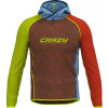 Crazy mikina Director - pánská - oranžová/zelená/světle modrá Velikost: L