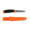 Vega Morakniv 11829 Companion F Serrated všestranný nôž 10,4 cm, oranžovo-čierna, plast, guma, puzdro