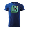 Sablio Tričko s potlačou Blocks Creeper - modré 2XL