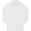 B&C | My Polo 210 LSL /women, Dámske piqué polo s dlhým rukávom, biela, L