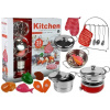 LEAN TOYS Sada riadu Little Chef, nehrdzavejúca oceľ