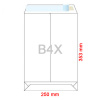 Obálky B4 X 245x352 mm dno tašky biele, samolepiace, krycia páska, 50 ks