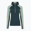 Dámska termo mikina Thermal Merino Base Layer 1/2 Zip Hoodie Boxed twilight/arctic green