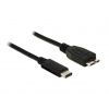 Delock Černý SuperSpeed kabel USB 10 Gbps (USB 3.1, Gen 2) USB Type-C™ samec > USB type Micro-B samec 1 m 83677