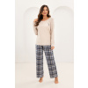 DÁMSKE PYŽAMO 743 J/25 Béžová L