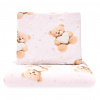 Obojstranný Set z Velvet a bavlny do kočíka New Baby Love Teddy Bear pink , 20C59223