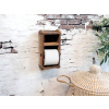 Chic Antique Drevený nástenný stojan na toaletný papier Brick - 15 * 10 * 30 cm - Chic Antique