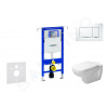 Geberit Duofix Modul na závesné WC s tlačidlom Sigma30, biela/lesklý chróm + Duravit D-Code - WC a doska, Rimless, SoftClose 111.355.00.5 NH5