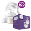 Philips Avent Manuálna Odsávačka Mlieka + Vložky Do Podprsenky Jednorazové 60 ks