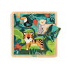 Djeco Drevené puzzle Tiger a priatelia