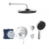 SANITINO - Sprchový set s batériou a telesom pod omietku Grohe, príslušenstvo kielle, chróm SANI21GKK012