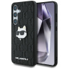 Karl Lagerfeld Hardcase Monogram Leather (KLHCS25SPGKLCHPK) kryt pre Samsung Galaxy S25 – Choupette Head Pin KF2345913