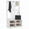 vidaXL Halový strom SANDENS biela 87x40x159,5 cm masívna borovica 4010489