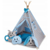 Stan pre deti TIPI s vankúšmi MODRÝ (vankúše a deka sú už v cene )