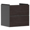 Hansgrohe Xevolos E - Umývadlová skrinka 58x58x48 cm, 2 zásuvky, matná sivá/tmavý dub 54177730