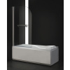 AQUATEK GLASS L1 80cm vaňová zástena, profil chróm - sklo frost (63)