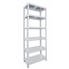 kovový regál bezskrutkový Biedrax 35 x 60 x 240 cm, biely - 6 políc pozink
