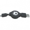 Logo USB kabel (1.1) USB A samec - 4-pin samec 0.7m černý navíjecí HIROSE