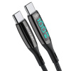 Kábel USB-C na USB-C BlitzWolf BW-TC23, s displejom, 100 W, 0,9 m (čierny) BW-TC23
