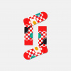Happy Socks Červeno-biele ponožky Happy Socks s vajíčkom, vzor Early Bird