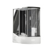 HOME DELUXE Hydromasážny sprchový kút s vaňou ALLIN 2IN1 - 170 x 90 Čierny pravý