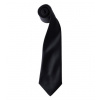 Premier Workwear Pánska saténová kravata PR750 Black 144 x 8,5 cm