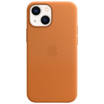 Kožené puzdro Apple iPhone 13 mini s MagSafe - zlatohnedé