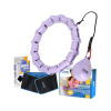 Sada masážní hula hoop ONE Fitness OHA02 se závažím a zeštíhlujícího pásu BR160 fialová