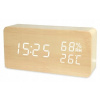 Hodiny - Drevené hodiny ALARM LED elektronický teplomer (Hodiny - Drevené hodiny ALARM LED elektronický teplomer)
