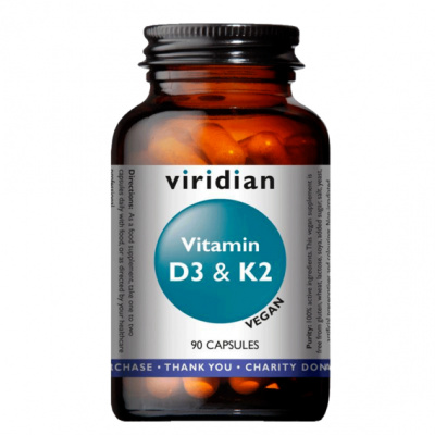 Viridian Vitamin D3 & K2 - 90 kapslí