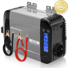 Qoltec 52687 Měnič napětí Qoltec 12V → 230V 300W/600W čistá sinusovka | LCD | USB | USB-C | pro LiFePO4 a AGM baterie (Kompaktní měnič napětí Qoltec s čistou sinusoidou 12V/230V pro karavany, auta i o