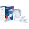 Sklenená filtračná kanvica Brita GLASS + 3 filtre Maxtra PRO Pure, modrá