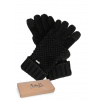Anekke dámske čierne pletené rukavice