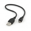 GEMBIRD Kábel USB A-MINI 5PM 2.0 30cm HQ, zlac kontakty CCP-USB2-AM5P-1