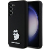 Púzdro Karl Lagerfeld Silicone Choupette Metal Pin pre Samsung Galaxy S24+ - čierne (Púzdro Karl Lagerfeld Silicone Choupette Metal Pin pre Samsung Galaxy S24+ - čierne)