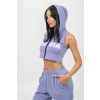 Crop mikina bez rukávov Muscle mommy 258 bledá fialová NEBBIA Veľkosť: M