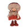 Jesenná dekorácia - Škriatok s hríbikovou čiapkou 26 cm - dievča