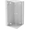 Mexen Lunar, polkruhový výklopný sprchový kút 90 x 90 cm, 8mm číre sklo, biely profil, 833-090L-090P-20-00