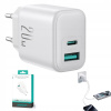 Nabíjačka Joyroom JR-TCF21 sieťová USB-C / USB-A 20W PD / QC 3.0 - biela