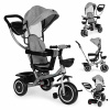 EcoToys Trojkolka 2 v 1, otočné sedadlo - šedá ECOTOYS