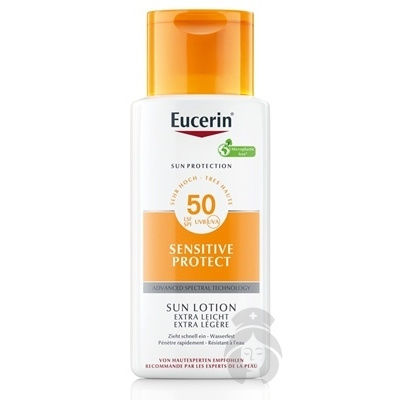 EUCERIN SUN SENSITIVE PROTECT SPF 50+ Extra ľahké telové mlieko 150ml