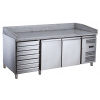 TECHNICA Chladiaci pizza stôl dvojdverový 580 l, 2025x800x1000 mm | TECHNICA, Cold Line