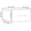 vidaXL Nočný stolík na stenu z umelej dubovej dyhy 35x35x20 cm - Hnedá - 260162-276793