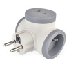 Emos P0076PD, rozbočovacia zásuvka 2×, 1×USB-C, bielo-sivá P0076PD