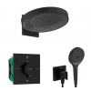 Hansgrohe Sprchový set s termostatom pod omietku, s telesom, priemer 36 cm, 3 prúdy, matná čierna SANI21HHH411-HG