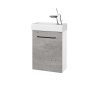 Dreja Skrinka pod umývadlo HOST SZD 40 - N01 Biela lesk / Úchytka T06 / D01 Betón / Pravé
