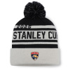 Fanatics Pánska zimná čiapka Florida Panthers 2025 Stanley Cup Champions Cuffed Knit Hat with Pom - Black