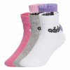 Detské členkové bavlnené ponožky adidas LINEAR ANKLE KIDS 5P JF8541 - XS